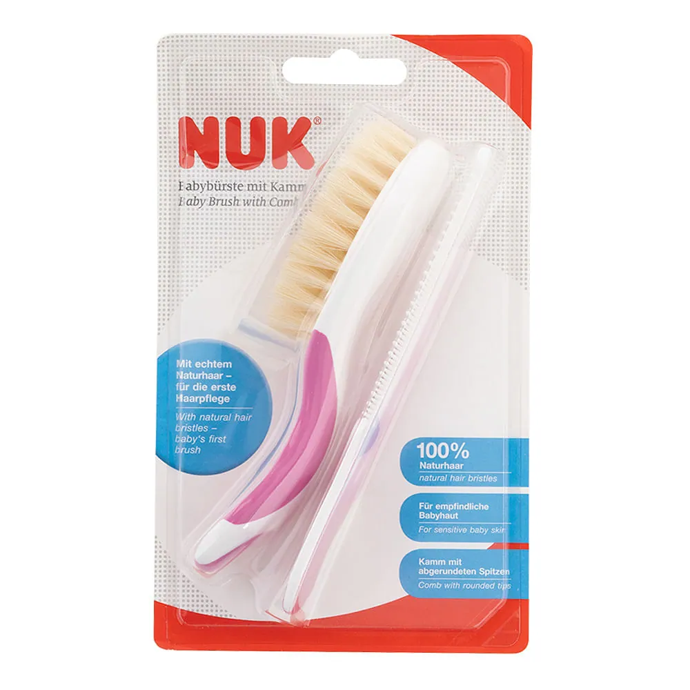 NUK Set de Cepillo y Peine de Colores