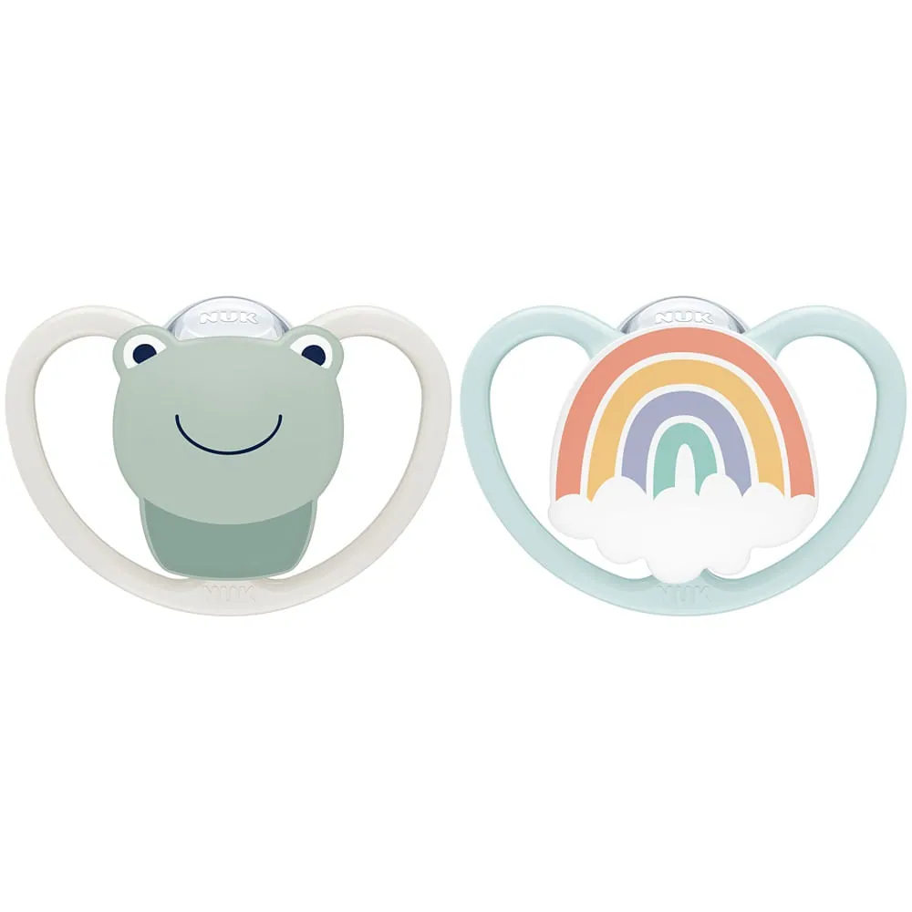 NUK Chupete Space T1 Rana/Arco Iris