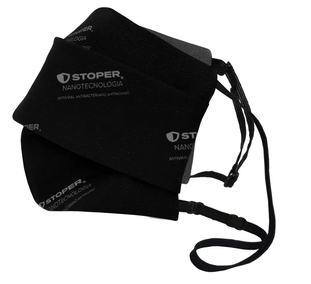 Barbijo Stoper Tricapa Antibac Reutilizable