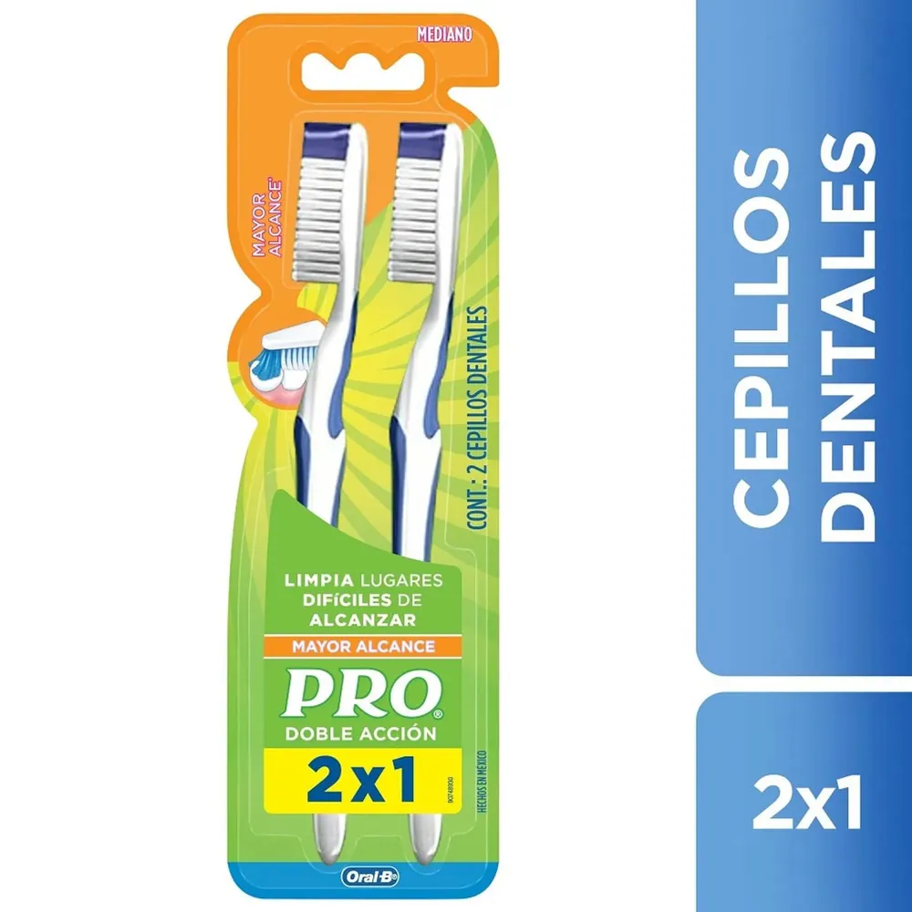 Pro Cepillo Doble Accion Mediano Pack