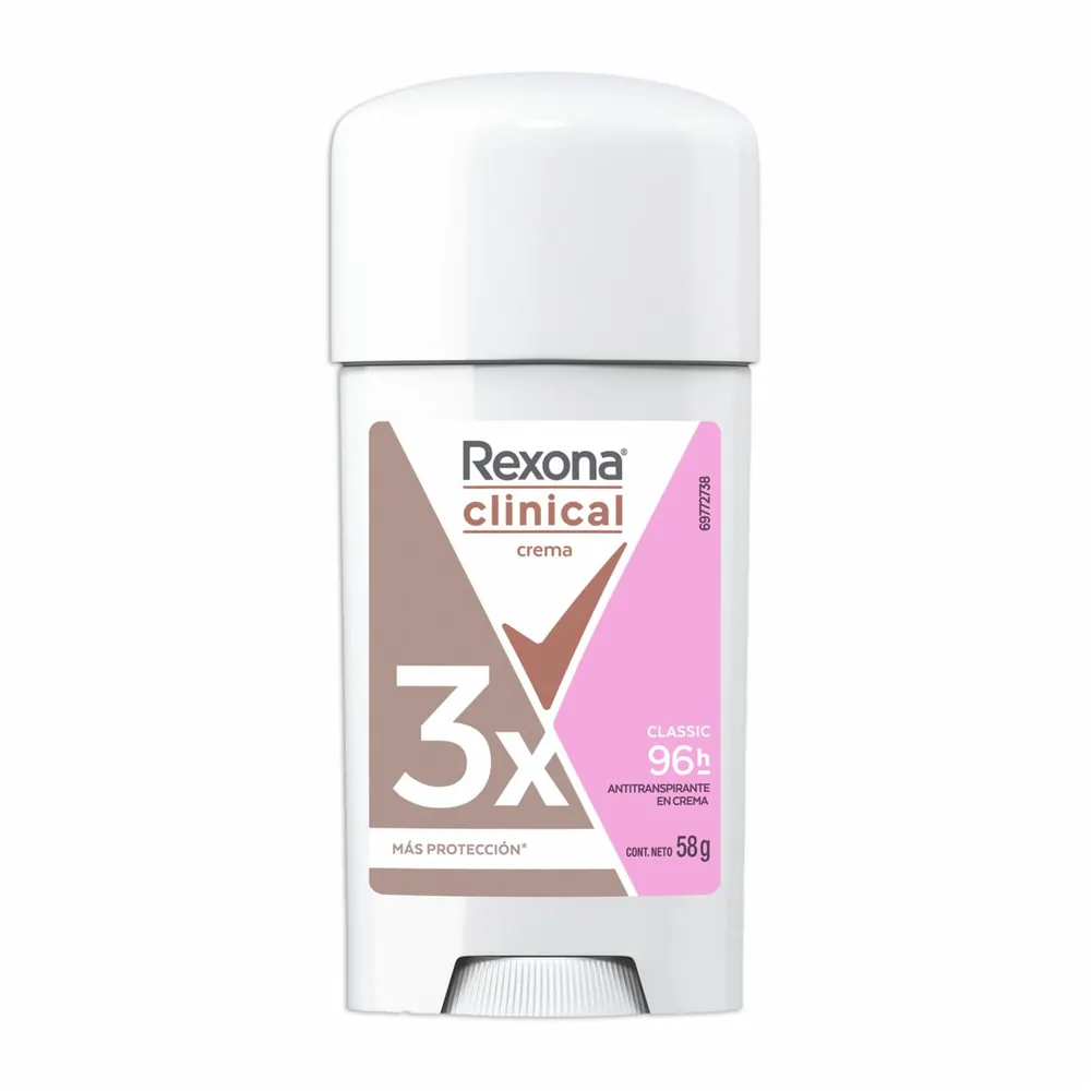 Rexona Desodorante Crema Invisible Clinical Classic Wom 96HS