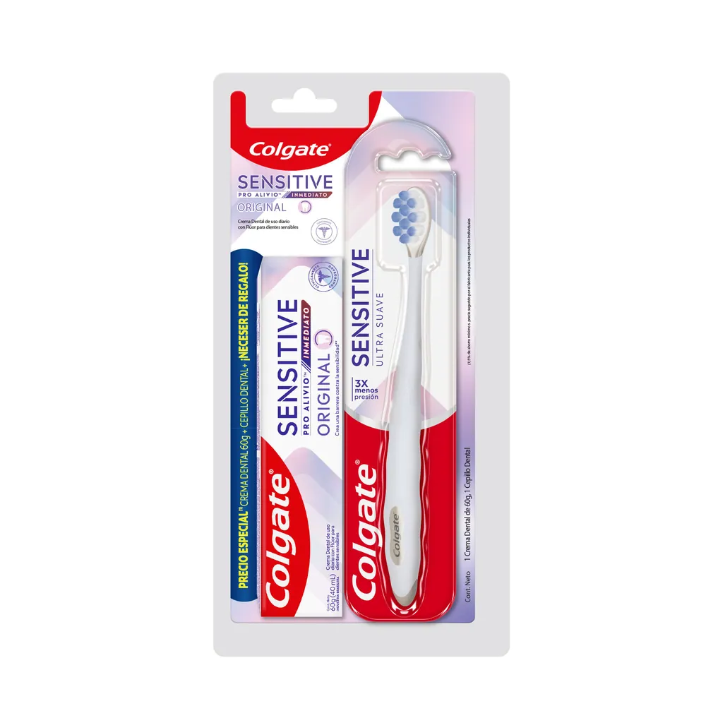 Colgate Pack Cepillo Travel Sensitive+Cr Dental Pro Alivio Sensitive
