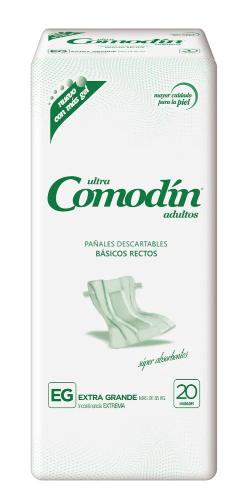 Comodin Pañal Recto Basico Xg