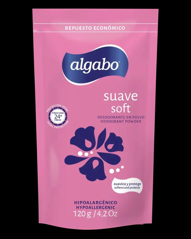 Algabo Desodorante Polvo Suave Rosa Rep