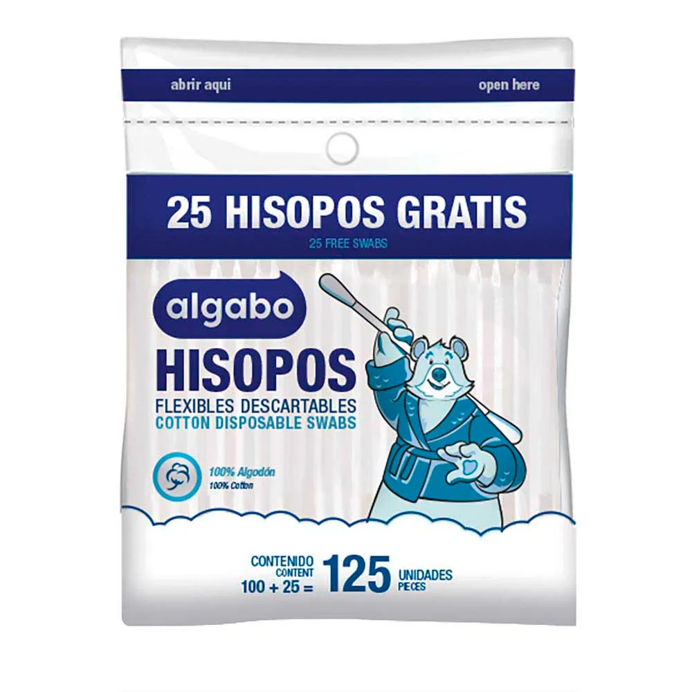 Algabo Hisopos Bolsa Zipper