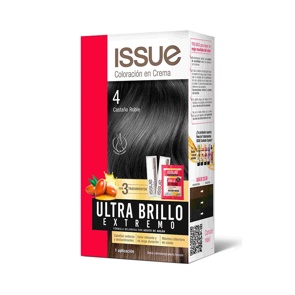 Issue Ultra Brillo Kit N 4 Castaño Roble
