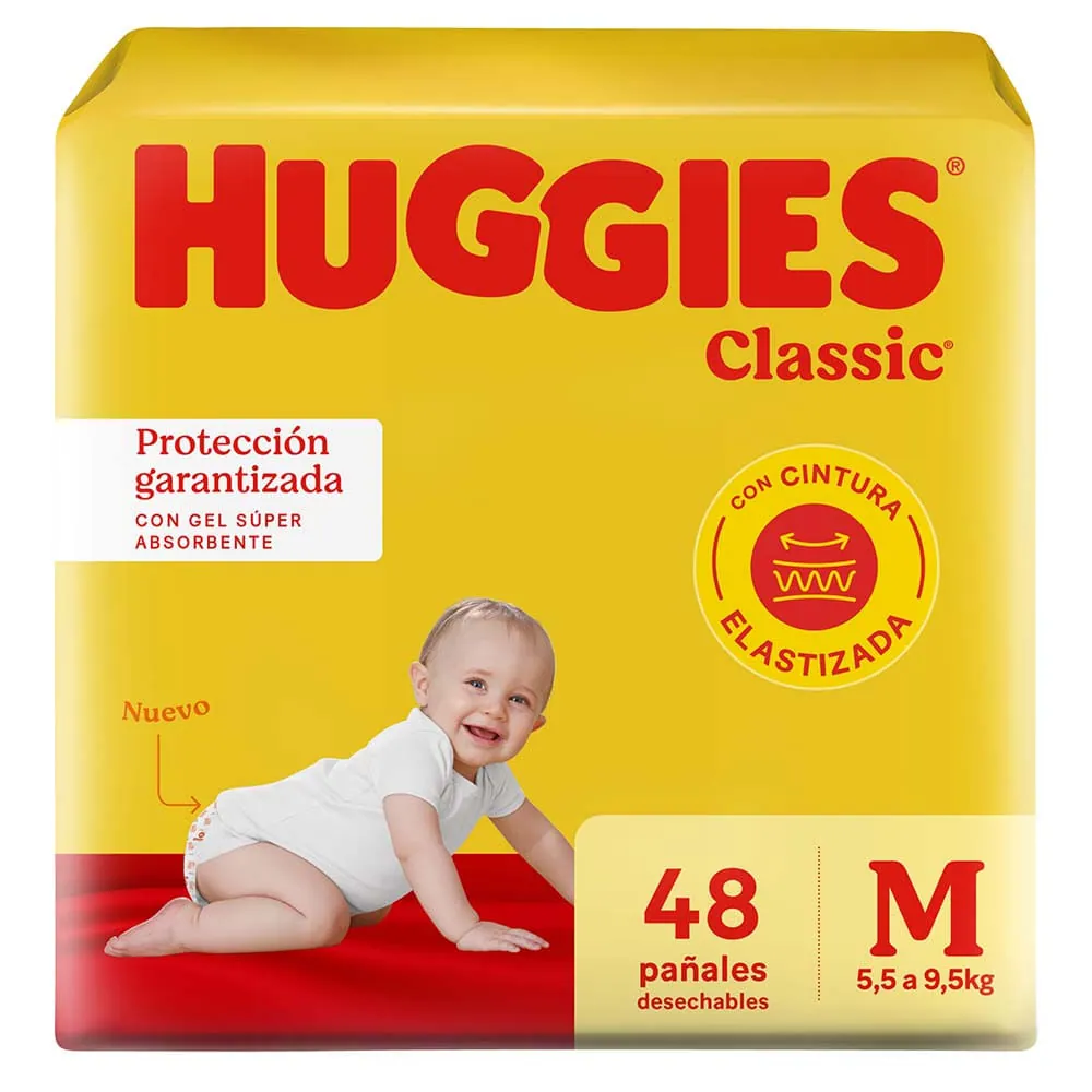 Huggies Pañal Classic M X 48 (Nuevo)
