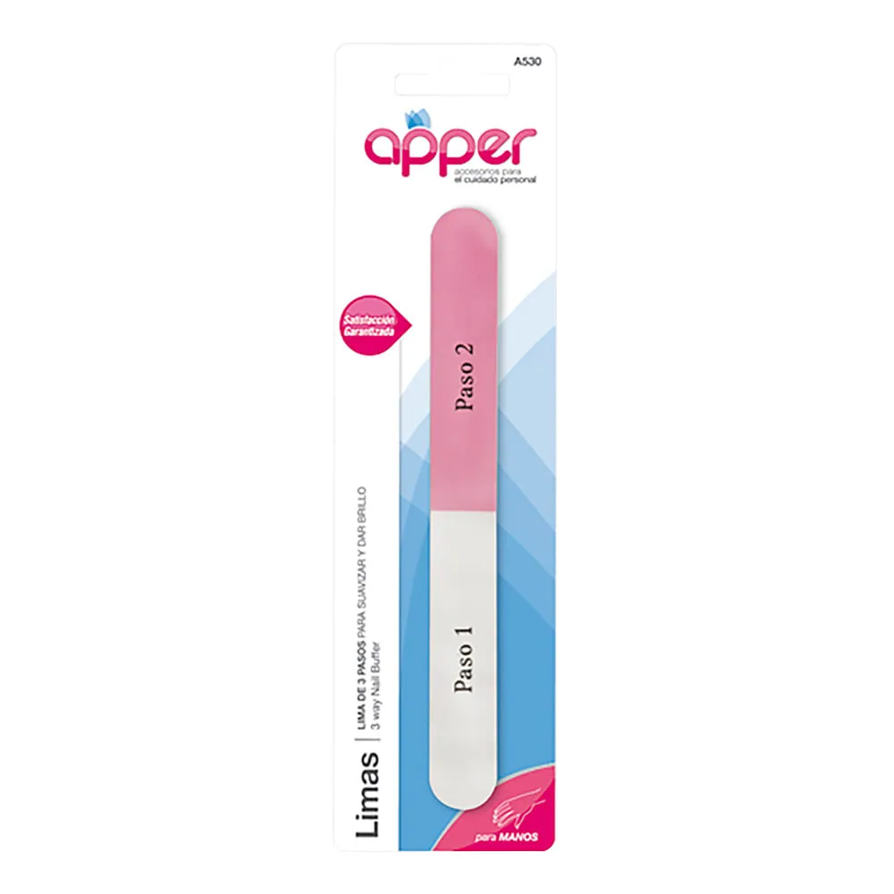 Apper Lima de 3 Pasos Blist (A530)