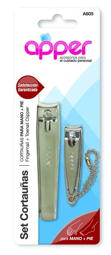 Apper Set Cortauñas P/Manos+Pie
