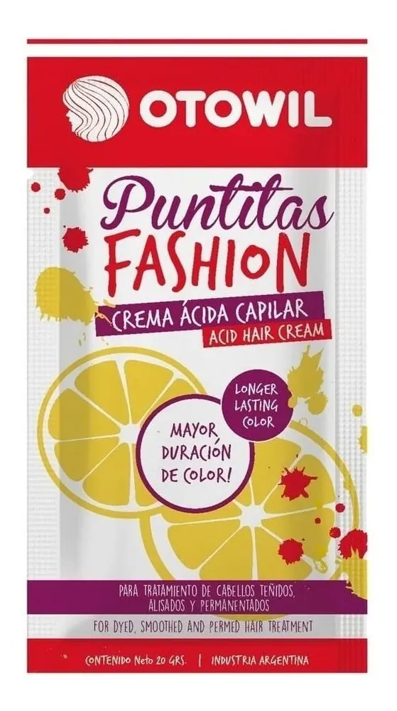 Otowil Puntitas Fashion Crema Acida Tratamiento Cab Teñidos Sob