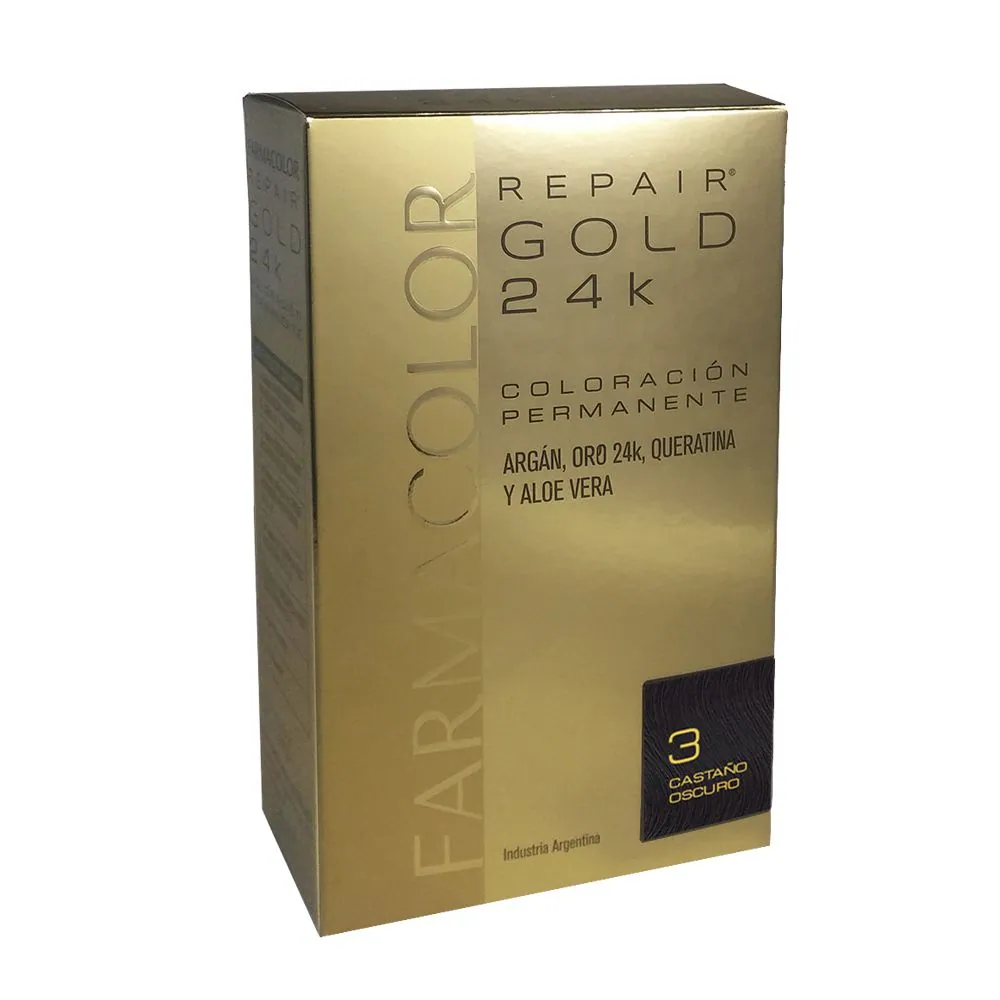 Farmacolor Kit Repair Gold 24K 3 Castaño Osc
