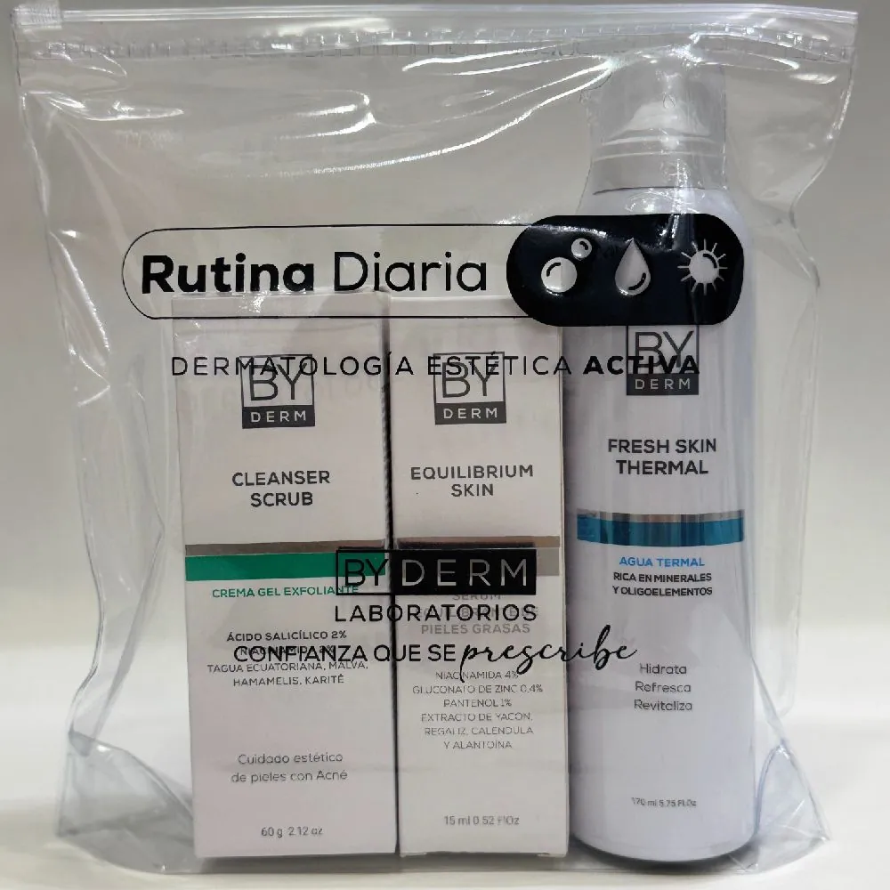 By Derm Pack Rutina Anti Acne (Thermal+Cr Gel Exf+Serum)