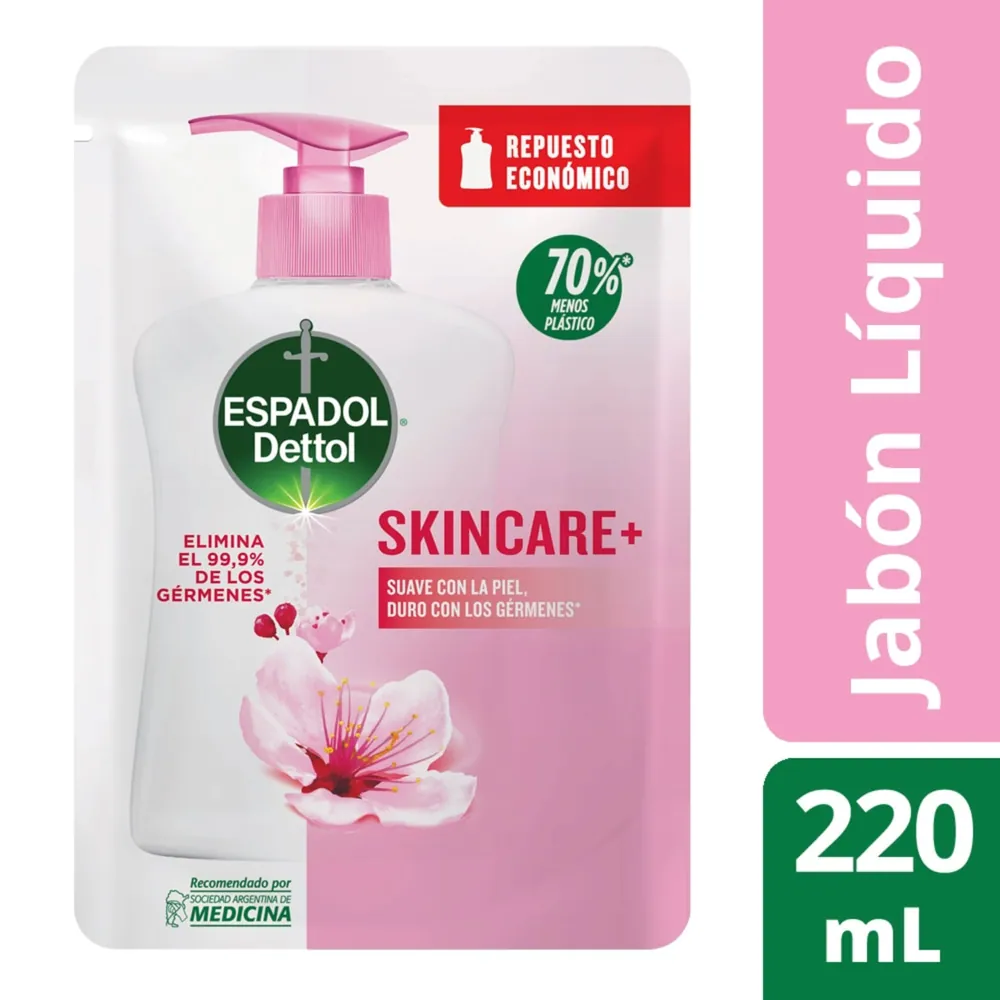 Espadol Dettol Jabón Líquido Skincare Repuesto