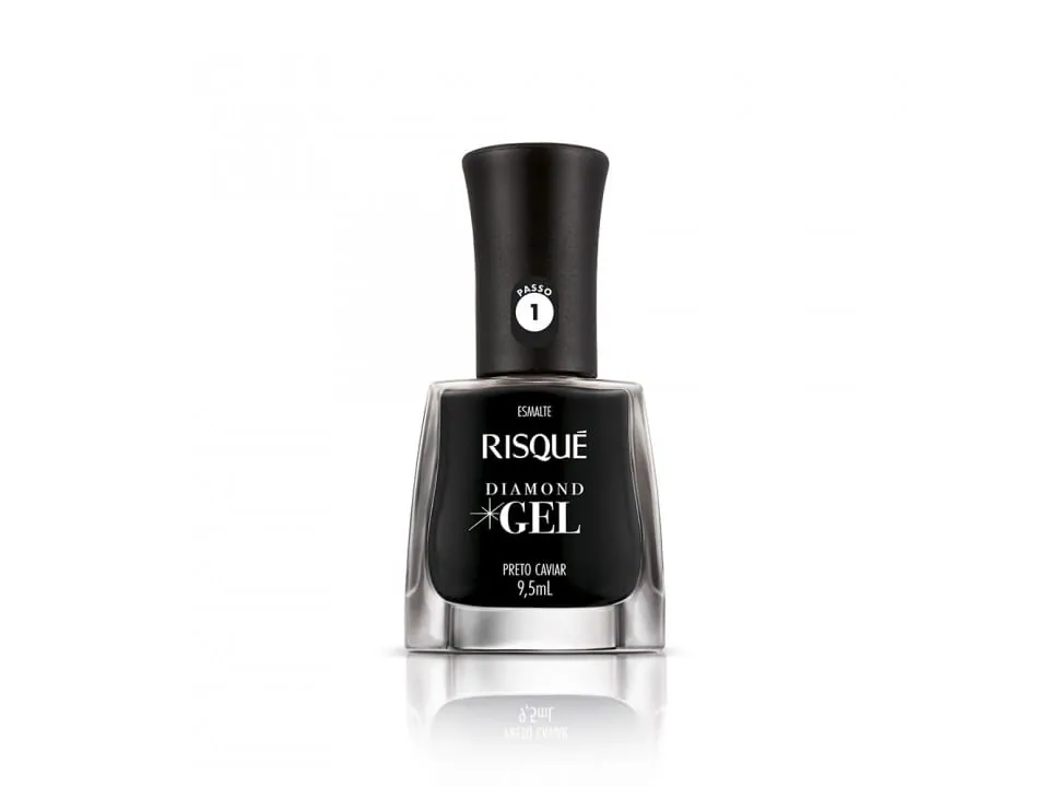 Risque Esmalte Preto Caviar Linea Gel