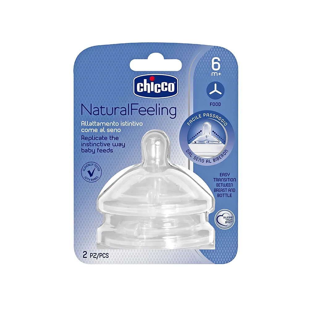 Chicco Tetina Nat.Feel 6M+ Flujo Pappa