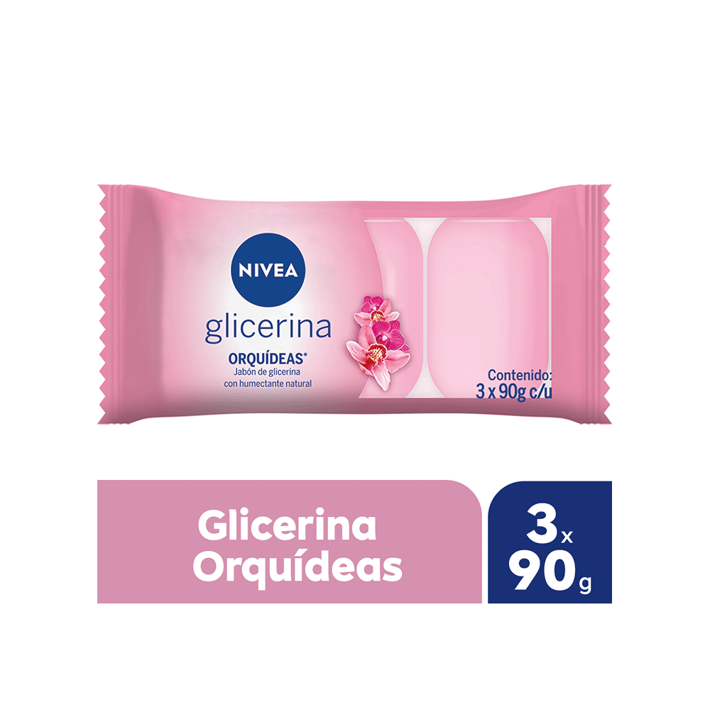 Nivea Jabón Glicerina Orquideas X 3