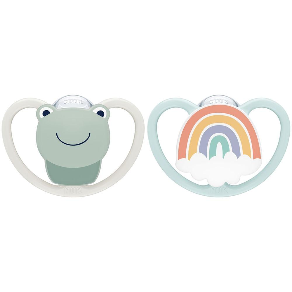 NUK Chupete Space T1 Rana/Arco Iris