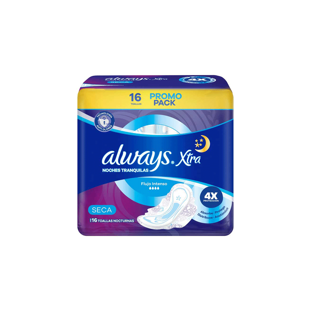Always Xtra Prot Nocturna Seca Toal