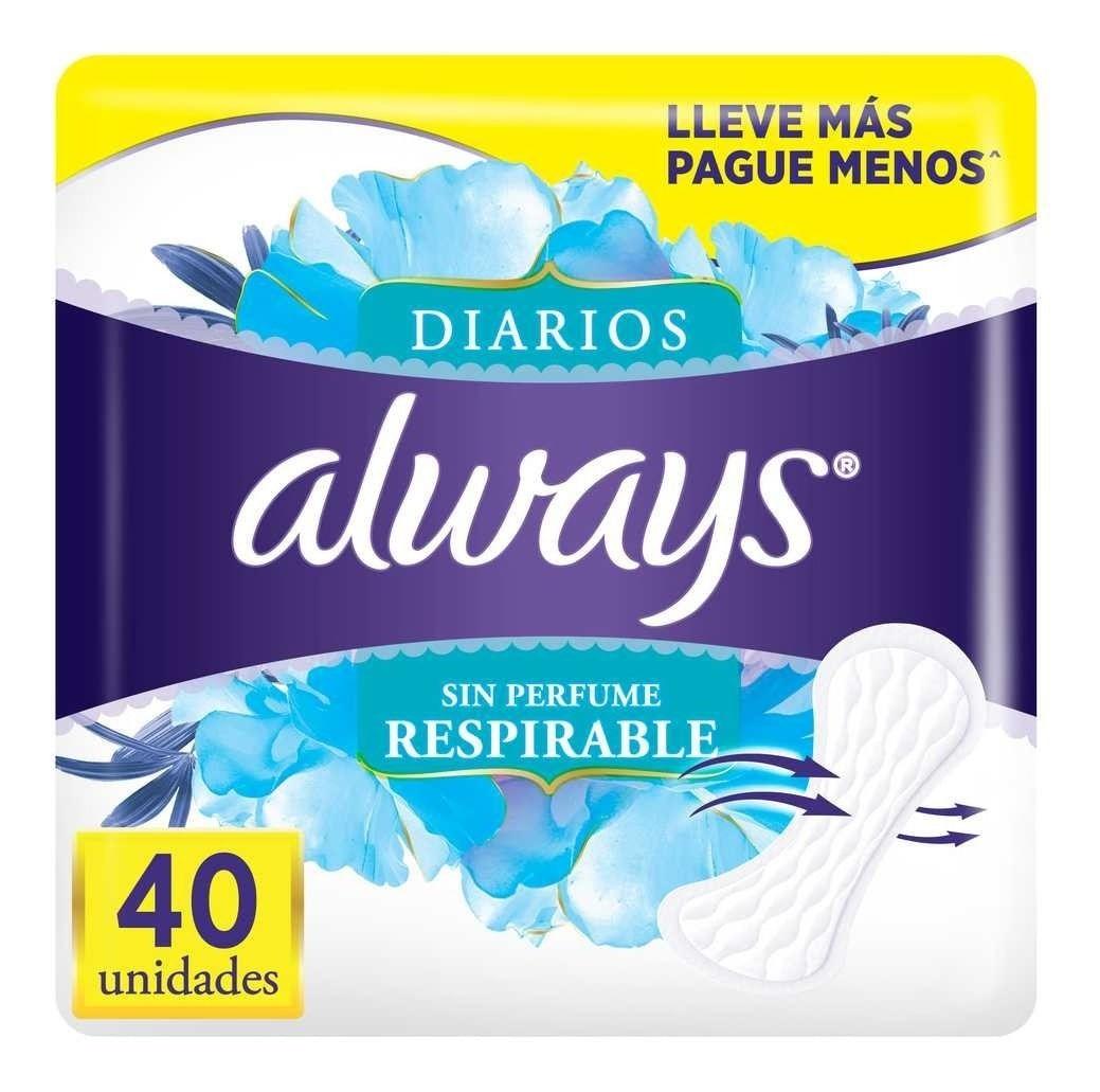 Always Protectores Diarios Xtra Resp Sin perfume