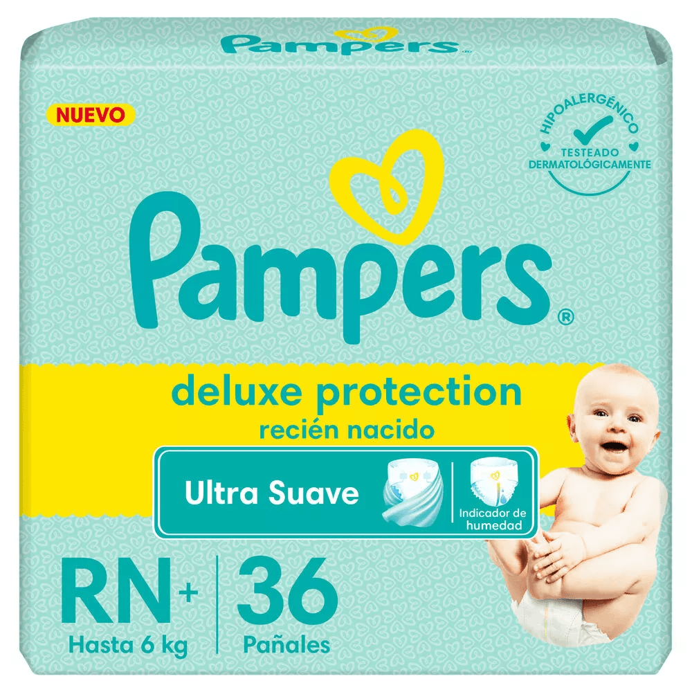 Pampers Deluxe Proteccion Pañal Rn+