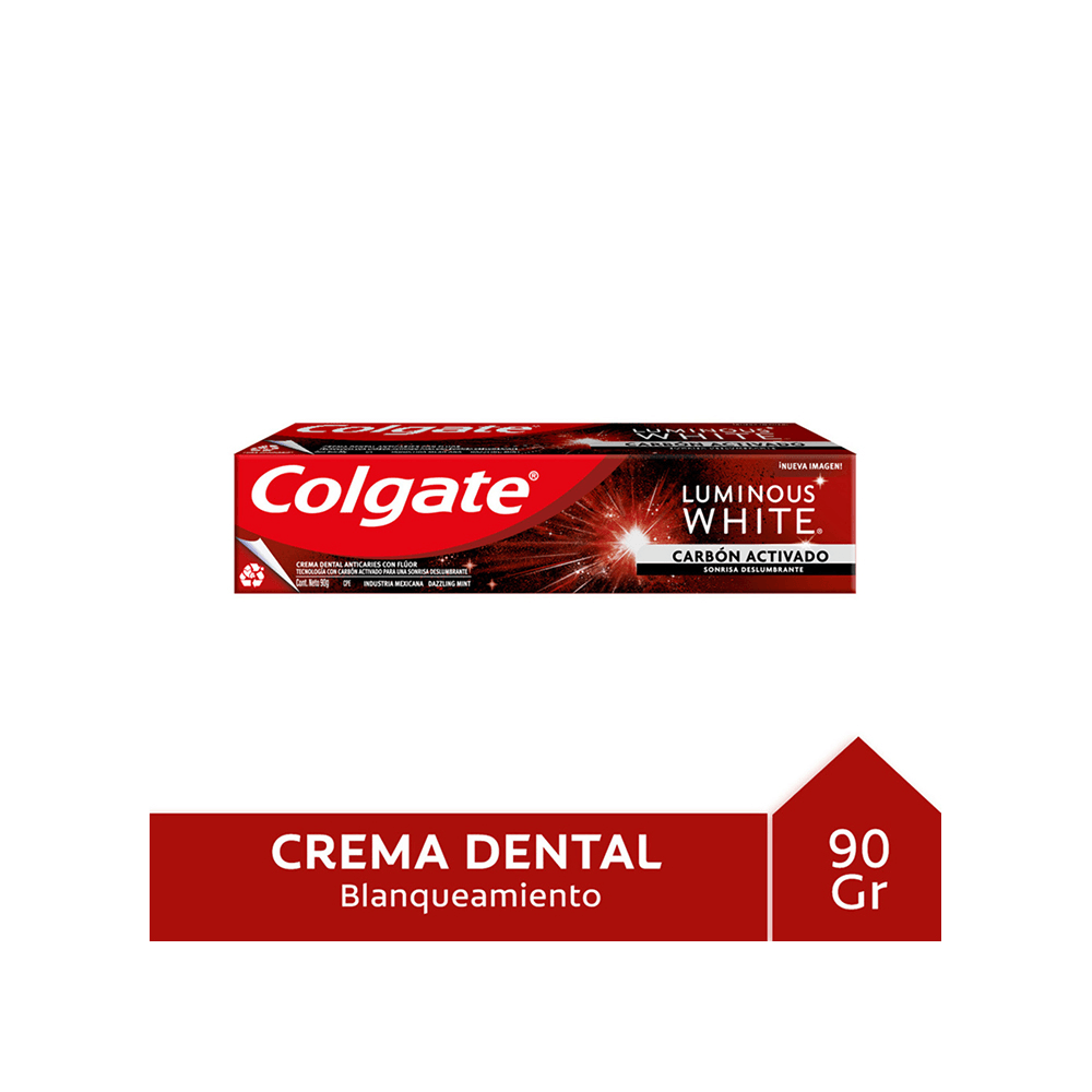 Colgate Crema Dental Luminous W Carbon Act