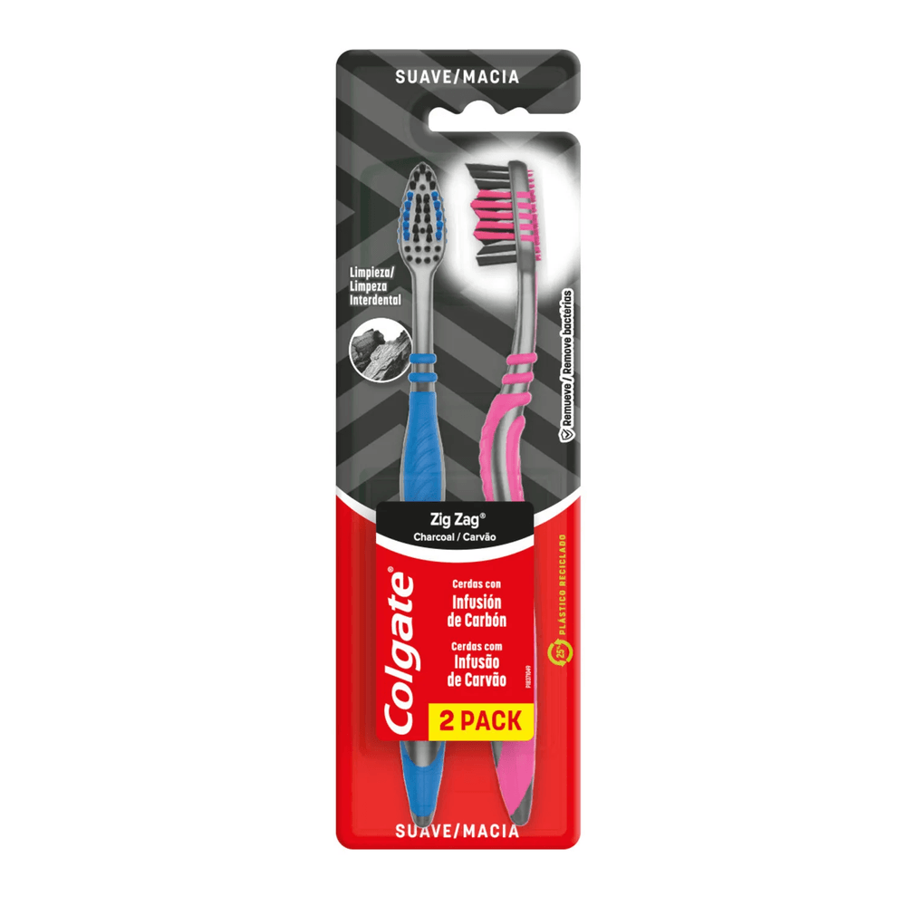 Colgate Cepillo Dental Zigzag Carbon Medio