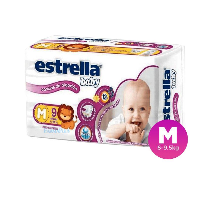 Estrella Baby Caricia de Algodón Pañal Mediano