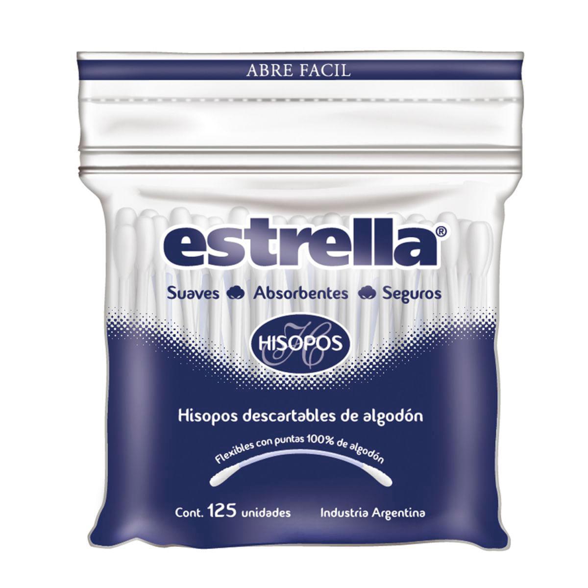 Estrella Hisopos Bolsa Zipper
