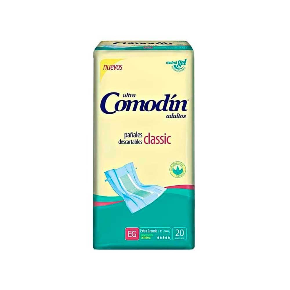 Comodin Pañal Recto Clasico Xg X 20 Pack