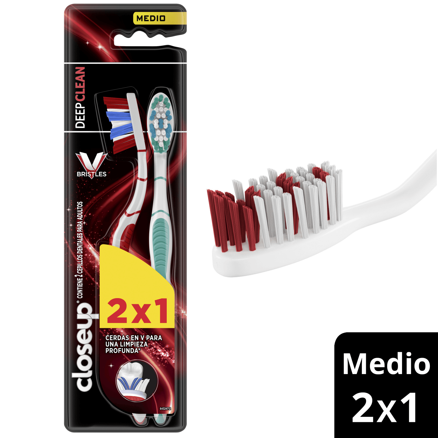 Closeup Cepillo Dental Deep Clean Medio