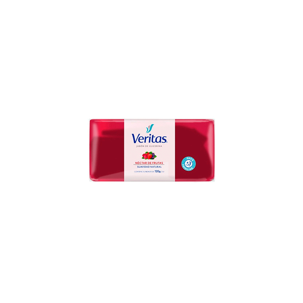 Veritas Jabón Glic Nectar Frut X3 (7731)