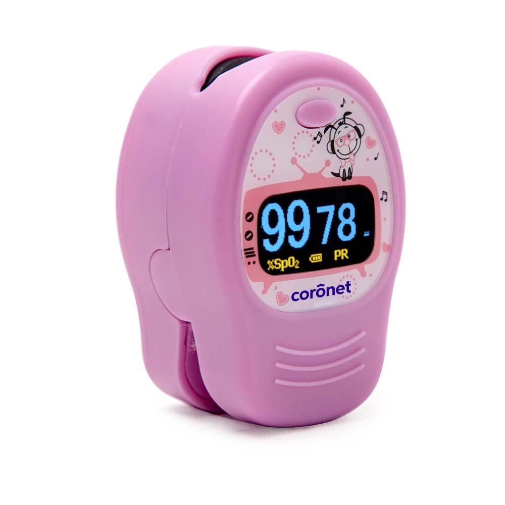 Oximetro de Pulso Pediatrico con Curva Coronet Oled(Rosa Pc-60d2)