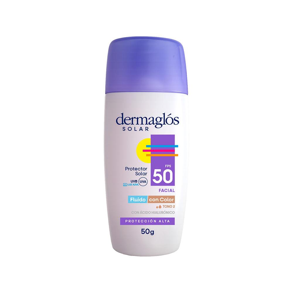 Dermaglos Solar Facial F50 Fluido Color Emulsión Tono 2