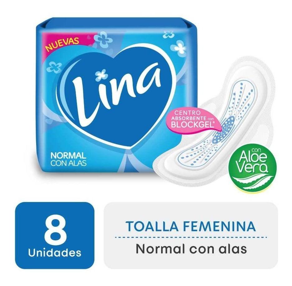 Lina Toalla Femenina Normal Anatómica con Alas