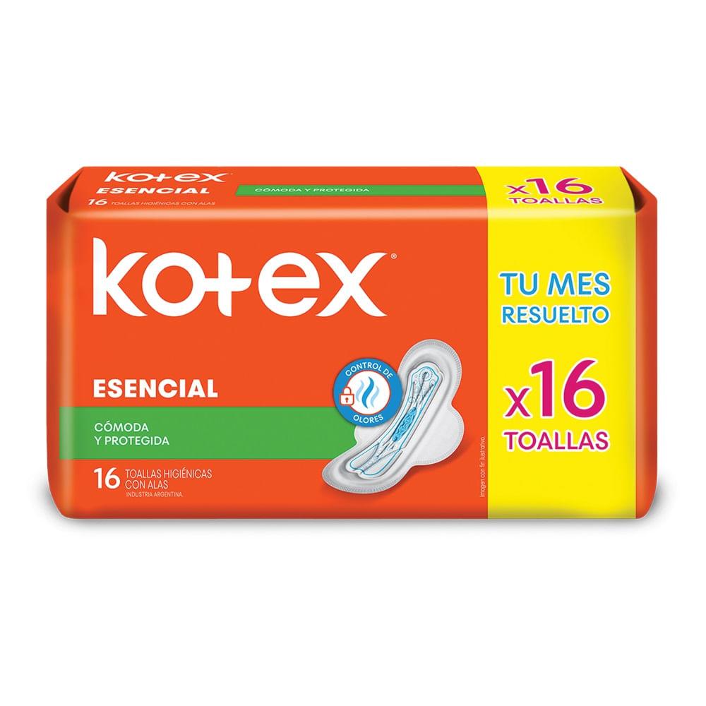 Kotex Toalla Fem Esencial C/Alas