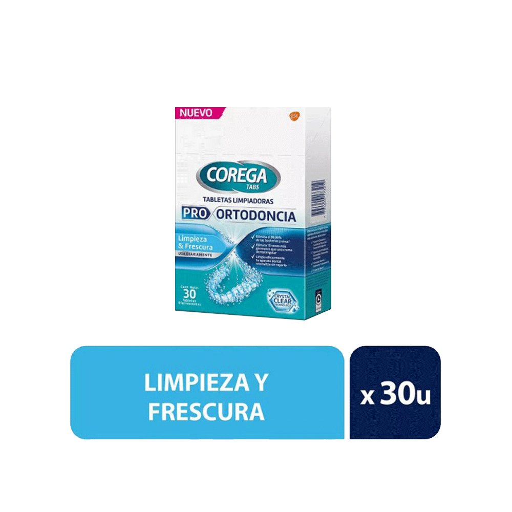 Corega Tabs Pro Ortodoncia Eferv