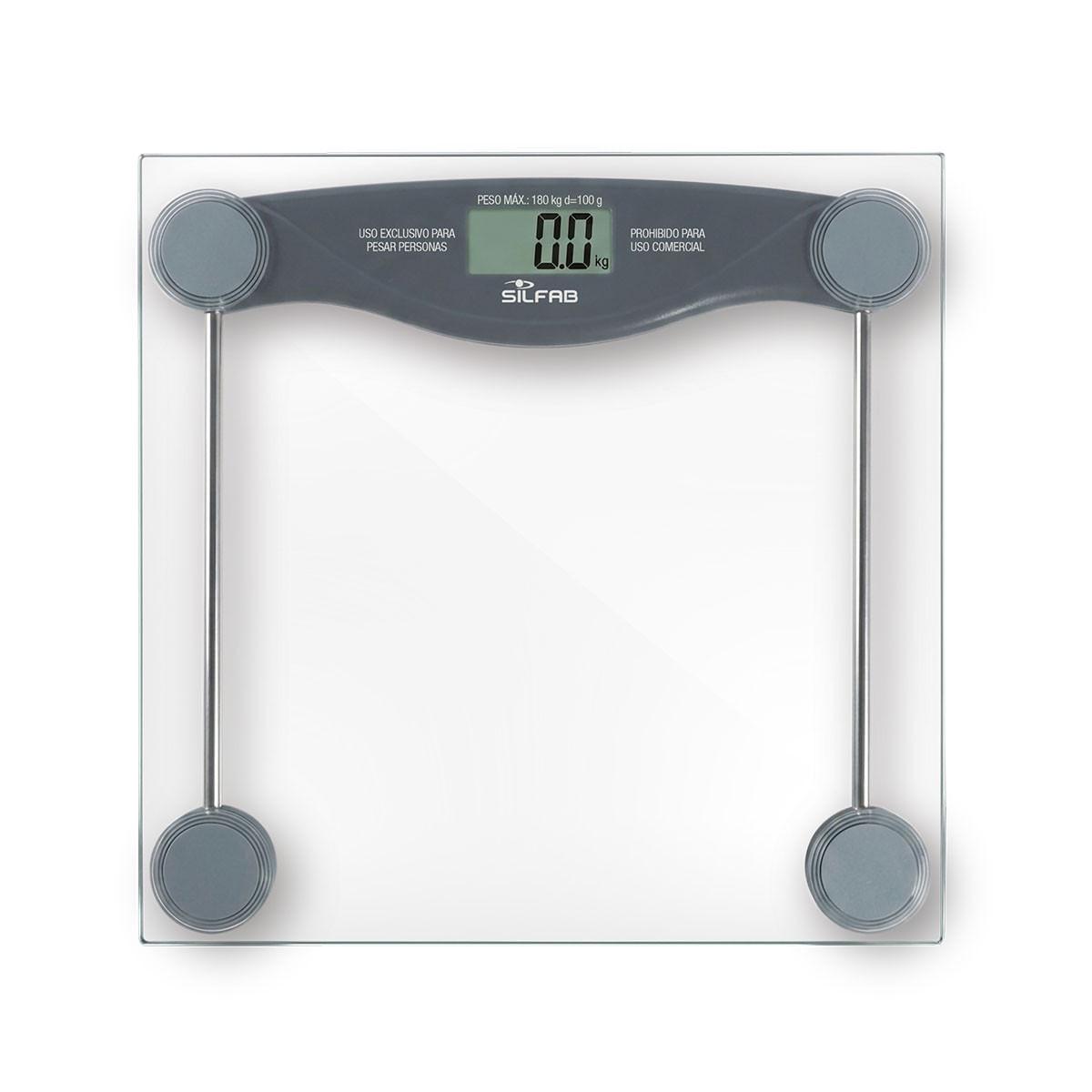 Balanza Personal Digital Vidrio Templado Transparente Ultra Silfab Bd-P200