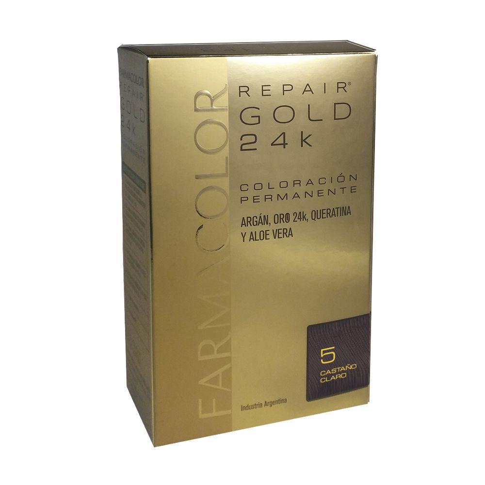 Farmacolor Kit Repair Gold 24K 5 Castaño Claro