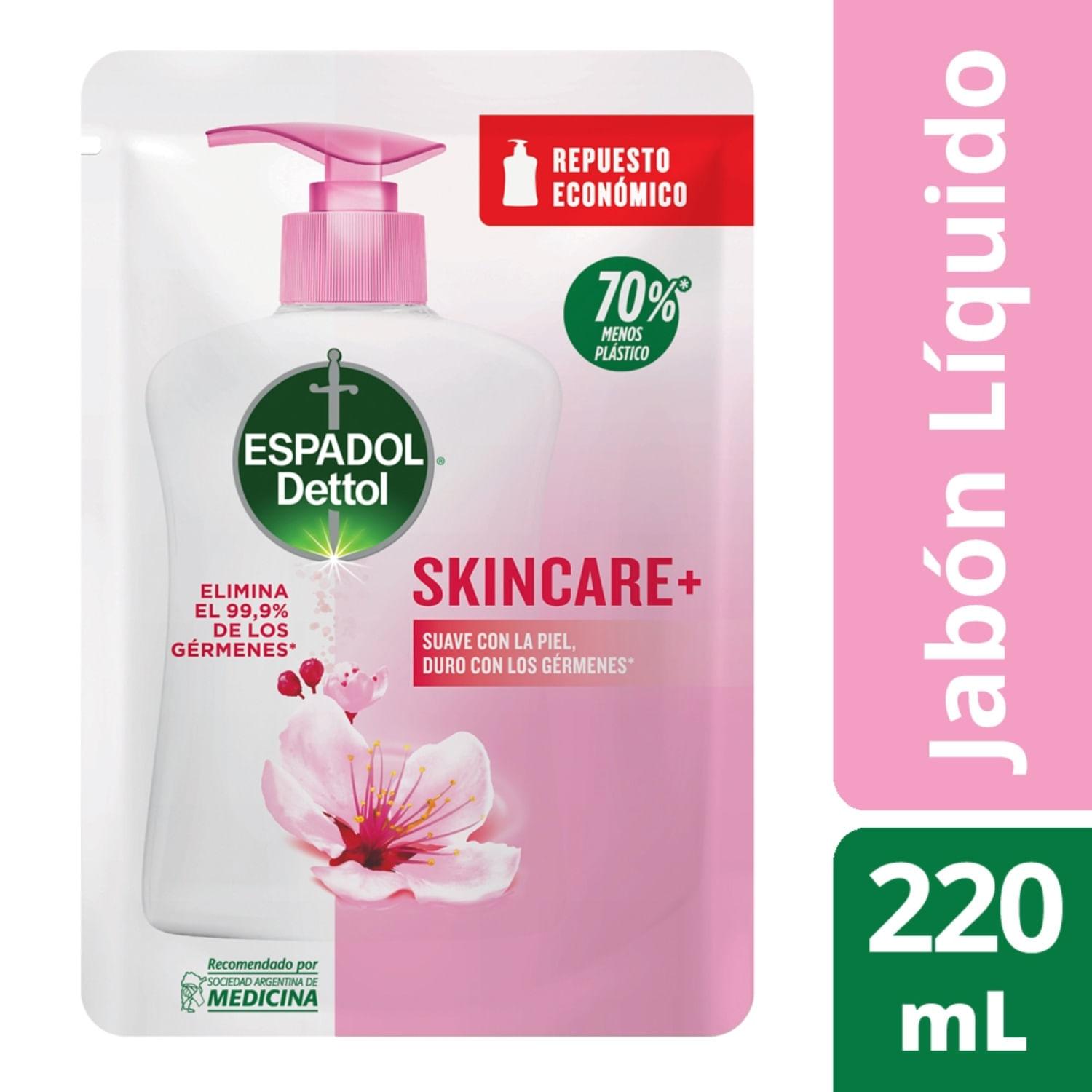 Espadol Dettol Jabón Líquido Skincare Repuesto