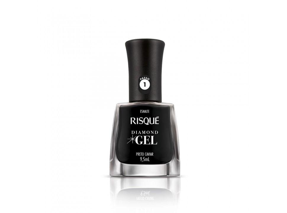 Risque Esmalte Preto Caviar Linea Gel