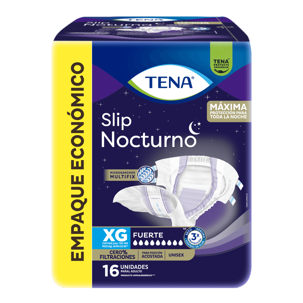 Tena Pañal Desc Ad Slip Nocturna Fte Eg