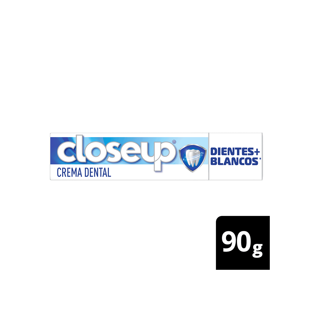 Closeup Crema Dental Dientes Blancos