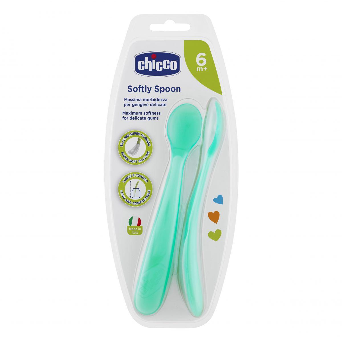 Chicco Cuchara de Silicona 6M+ Azul