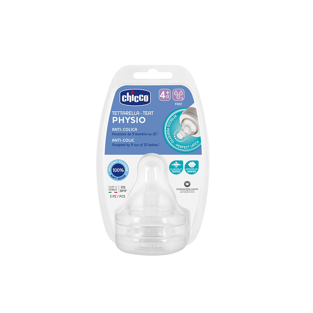 Chicco Tetina Physio 4M+ Flujo Rapido Sil