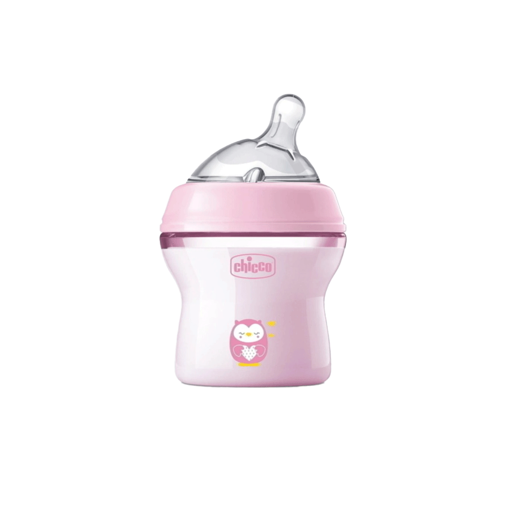 Chicco Mamadera Nat.Feel 0m+Flujo (L) Rosa