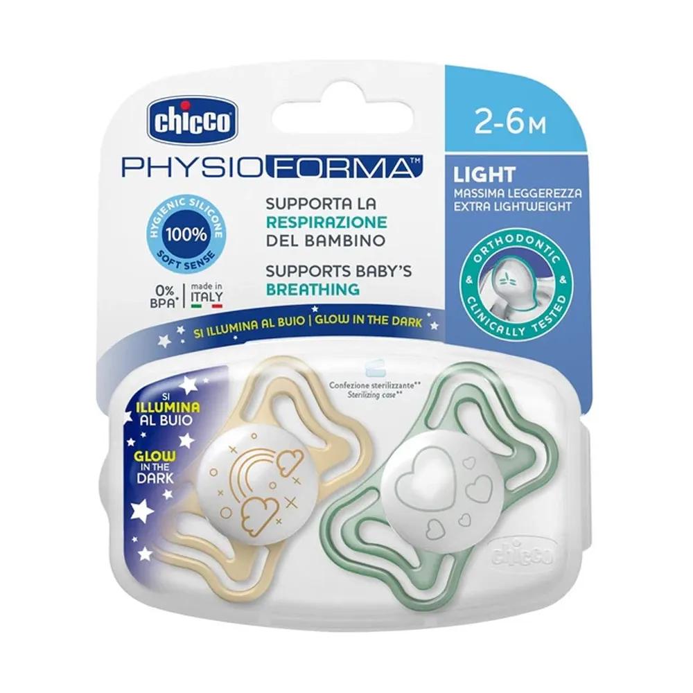 Chicco Chupete Physio Light Luz Mix 2-6M